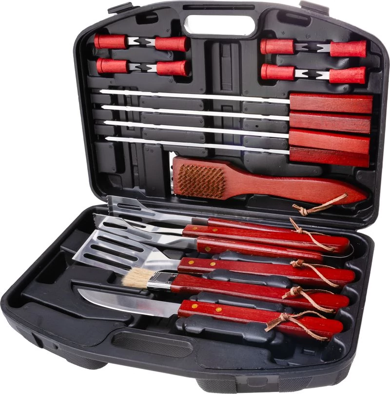 Szerszámkészlet Strend Pro Grill, sütéshez, 19 részes, bőröndben