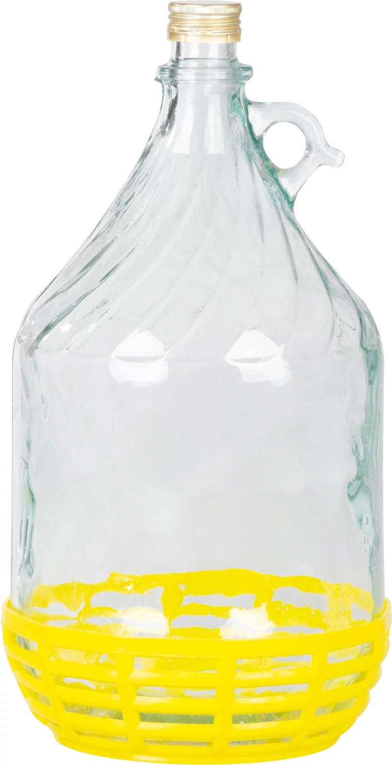 Demizson Strend Pro Stella, 5 liter, üveg, borhoz és pálinkához, záródugóval