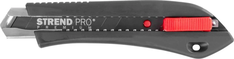 Kés Strend Pro Premium FD782, BlackMatt, SoftTouch, 18 mm, tördelhető pengéjű