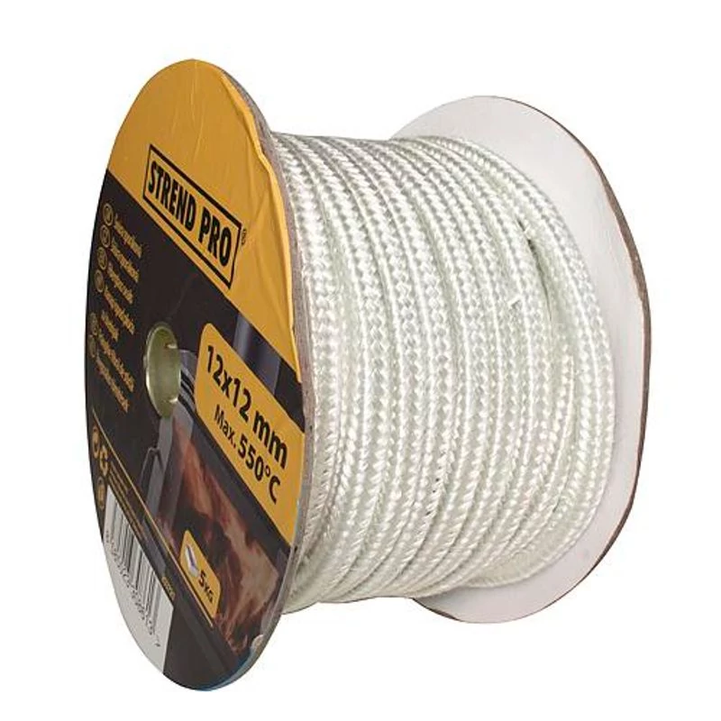 Tömítőzsinór Strend Pro, L-30 m, 12x12 mm, csomag 5 kg, üvegtömítő zsinór, ajtókhoz, kandallókhoz, k