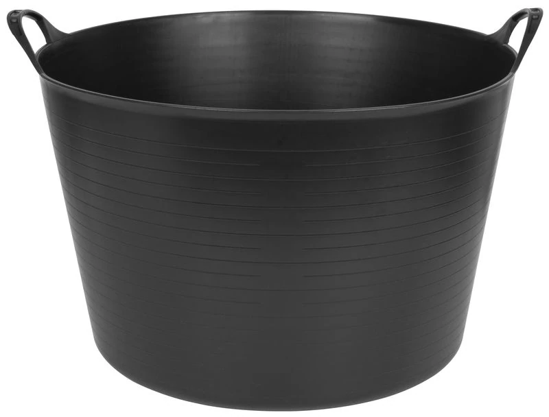 Vödör Strend Pro Flexi, fekete, építőipari, fülekkel, 51,5x39 cm, 55 literes