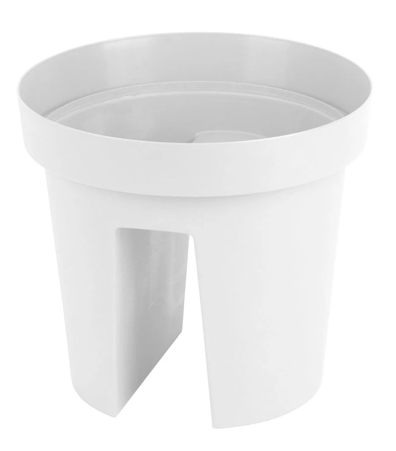 Virágcserép Strend Pro Modern Railing, korlátra, 25,5x28 cm, fehér