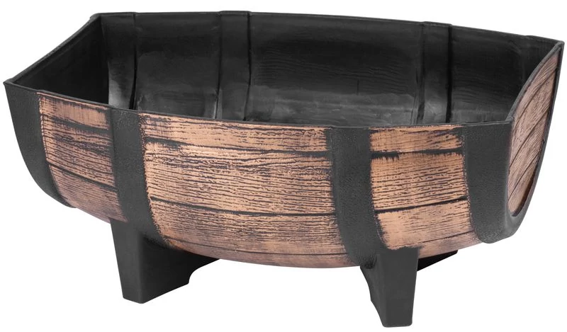 Virágcserép Strend Pro Woodeff, 29x41x19 cm, arany, hordó