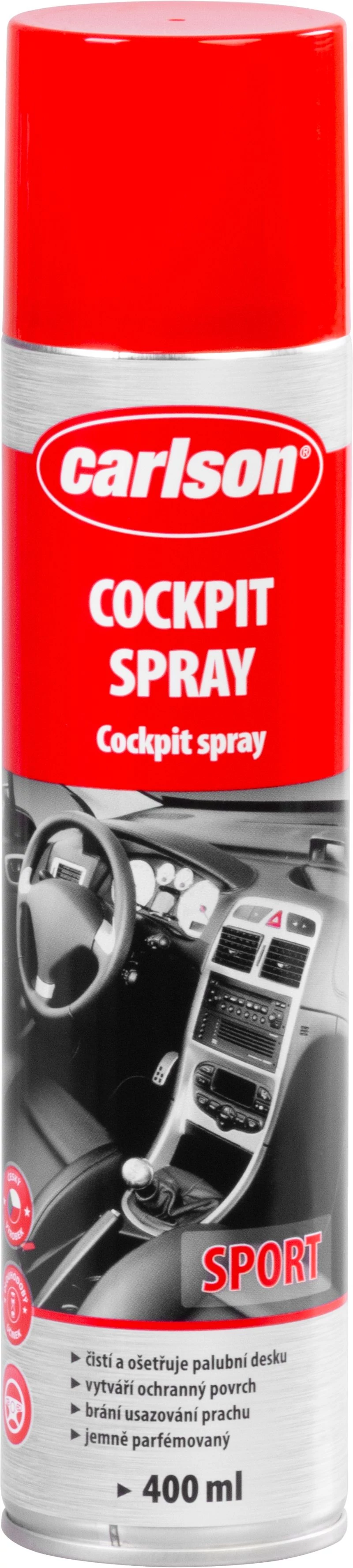 Műszerfal tisztító carlson, aeroszol, sport, autóhoz, 400 ml