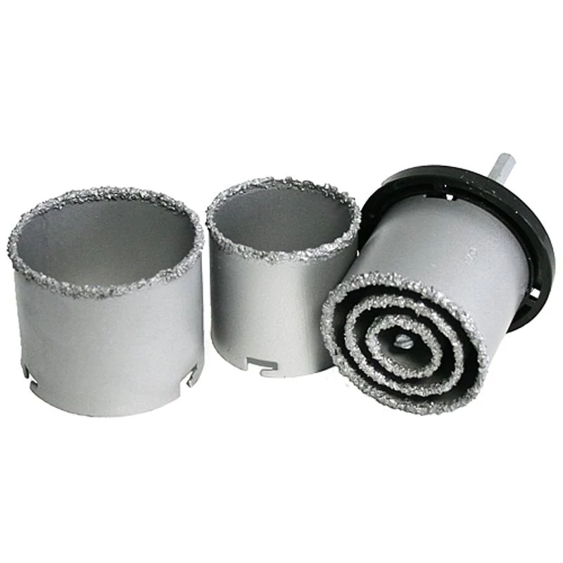 Lyukfúró készlet befogóval HT01-4001, 33-53-67-73-83 mm, gyémánt koronafúrók