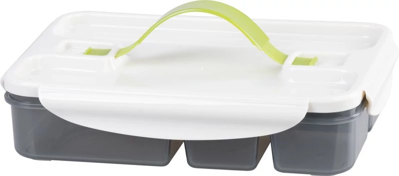 Ételhordó MagicHome, szögletes, rekeszes, 1000 ml, 170x235x55 mm