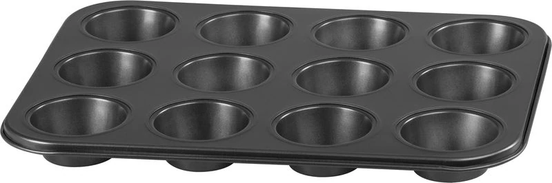 Sütőforma MagicHome, 12 muffin sütéséhez, fémlemez, 35x26,5x3 cm