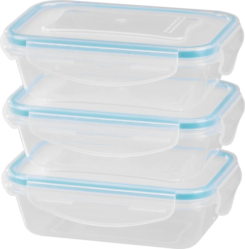 Ételhordó MagicHome Lunchbox szett YH375, téglalap alakú, 3 db, 400 ml, 162x111x51 mm