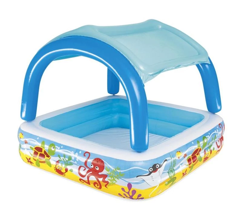 Medence Bestway® 52192, Coral reef, gyermek, felfújható, tetővel, 147x147x122 cm