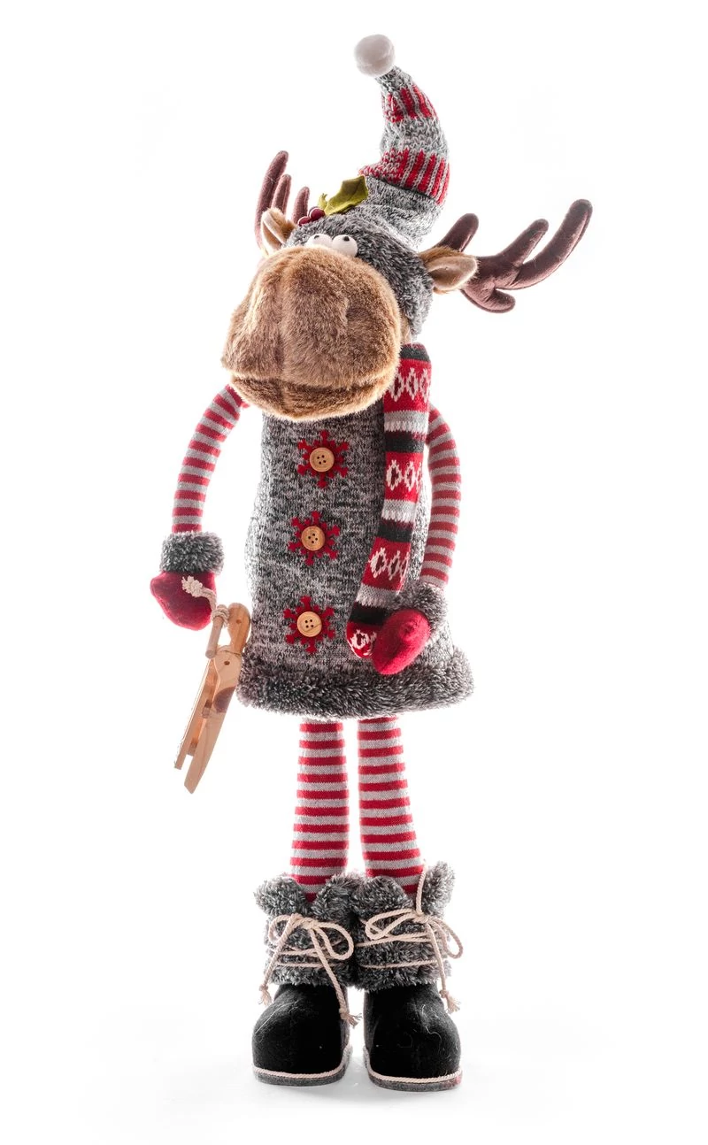 Dekoráció MagicHome Karácsony, rénszarvas nőstény, álló, 81 cm