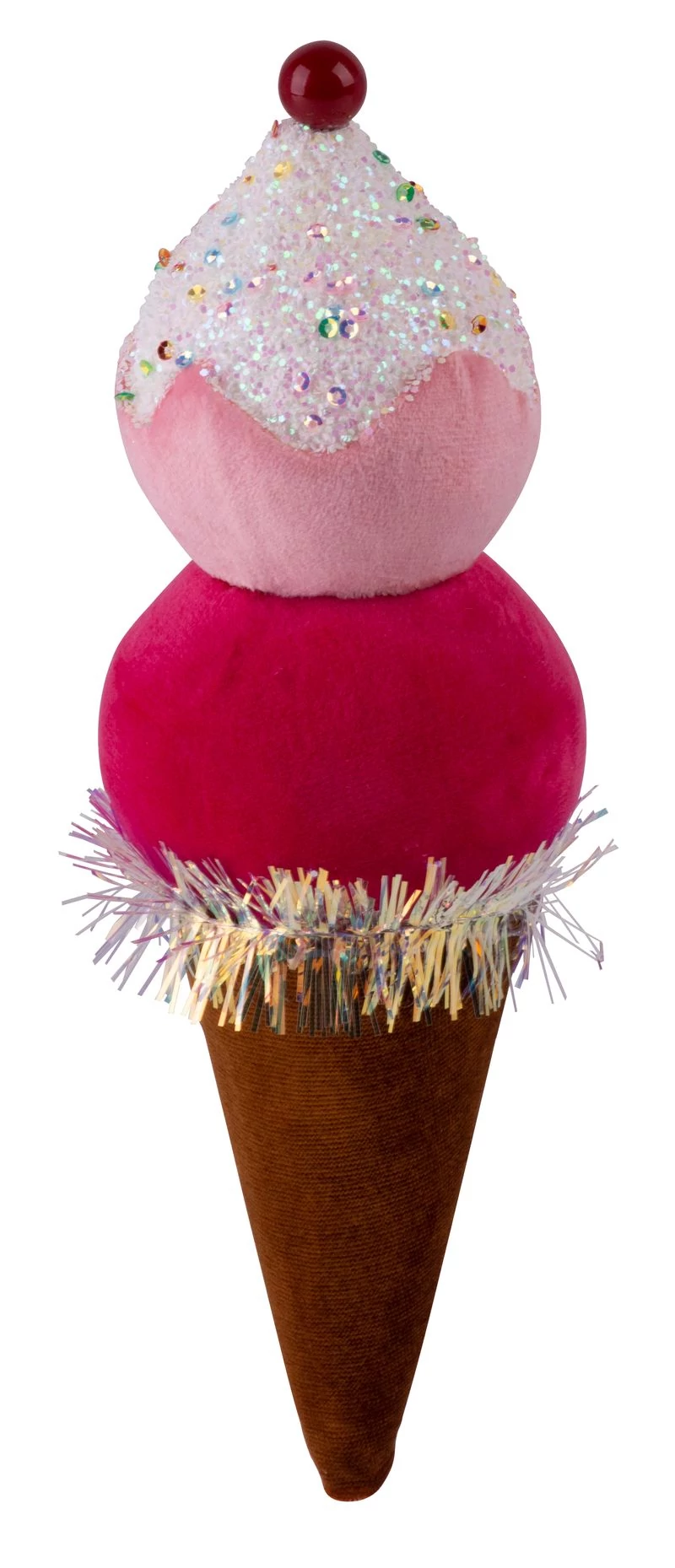 Dekoráció MagicHome Karácsony Candy Line, fagylalt, piros, függő, 16 cm