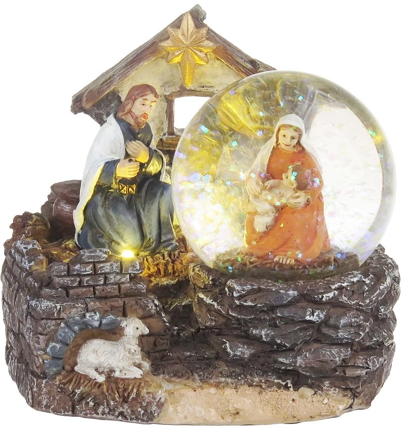 Dekoráció MagicHome Karácsony, Betlehem, 2 LED meleg fehér, 2xAAA, beltéri, 11x9,50x10 cm, Display d