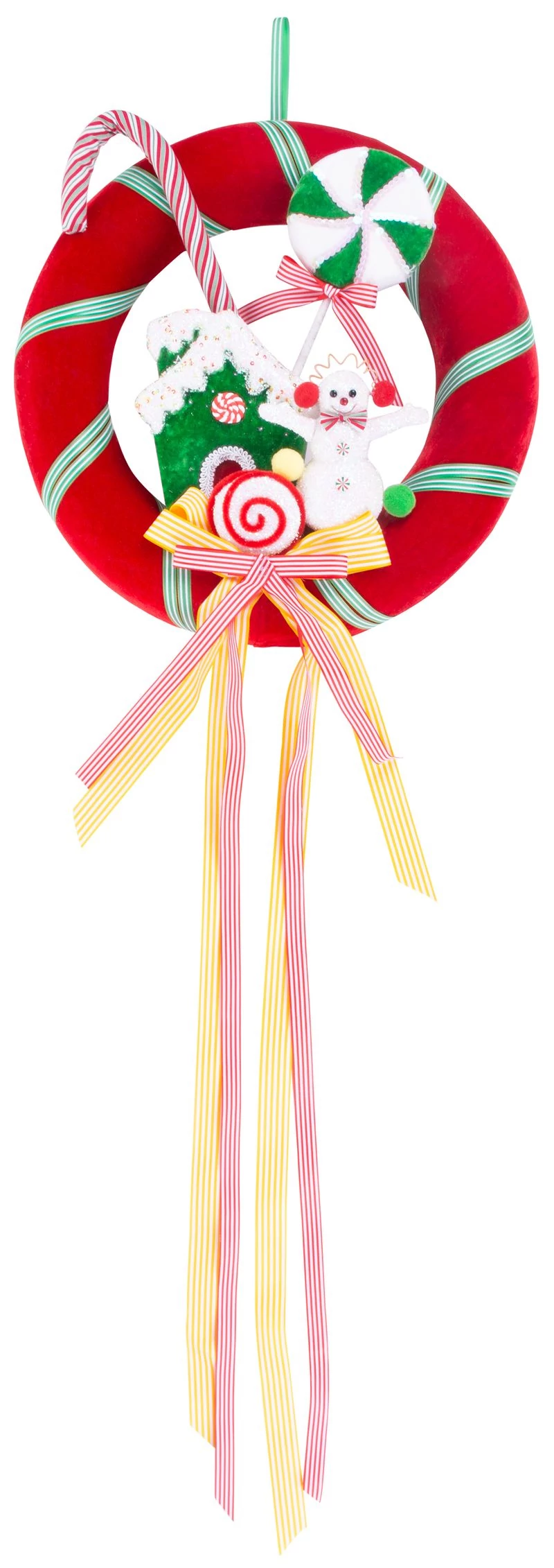 Dekoráció MagicHome Karácsony, Candy Line koszorú, 40x95 cm