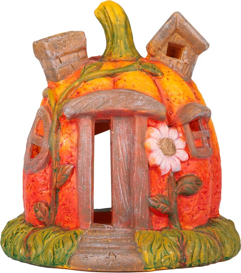Dekoráció MagicHome Nature, Házikó tök, terrakotta, 16,2x15x15,5 cm