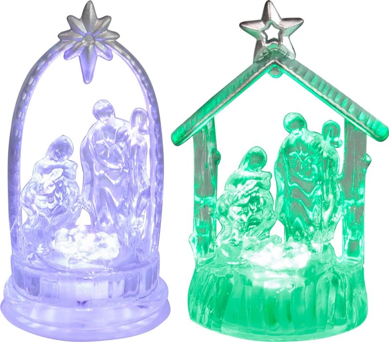 Dekoráció MagicHome Karácsony, Betlehem, színváltós, LED, akril, Display doboz 12 db