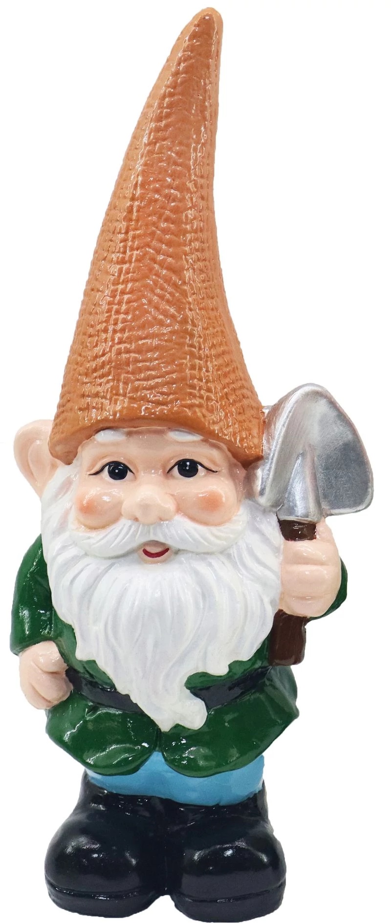 Dekoráció MagicHome, Törpe narancssárga kalappal, kerámia, 12,5x8,5x28 cm