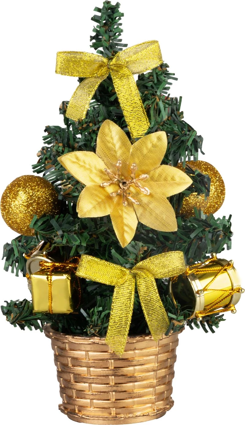 Dekoráció MagicHome Karácsony, fenyőfa, dobbal, 21 cm