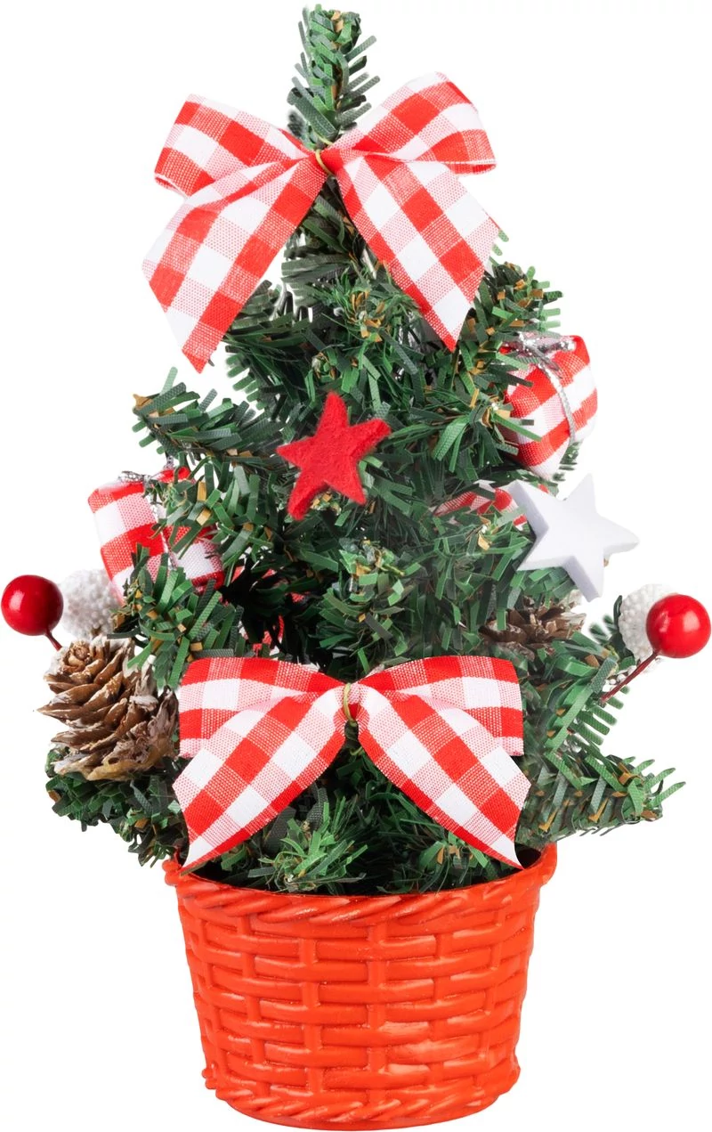 Dekoráció MagicHome Karácsony, fenyőfa, csillaggal, 21 cm