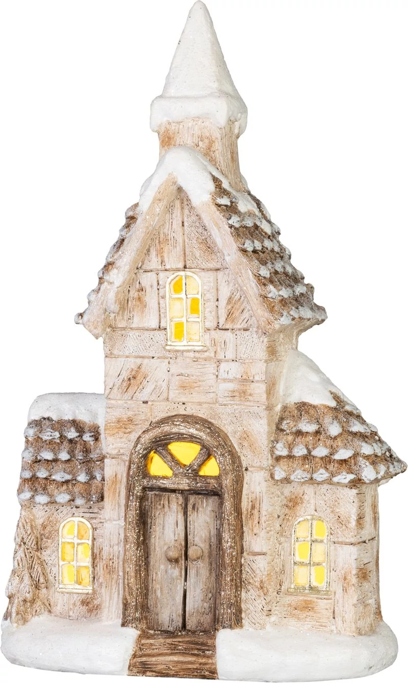 Dekoráció MagicHome Karácsony, házikó, LED, 14.5x28x46 cm