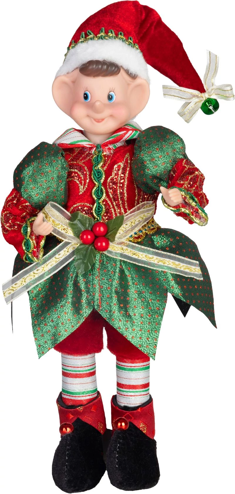 Dekoráció MagicHome Karácsony, manó, piros-zöld, 30 cm